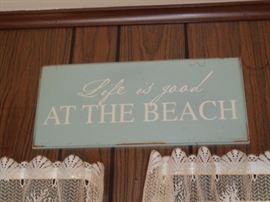 Beach plaque - shabby chic