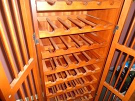 Inside of wine rack