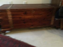 This is a very nice cedar chest -- sorry about the blurriness.