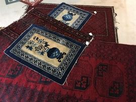 These are authentic oriental rugs -- nice selection.