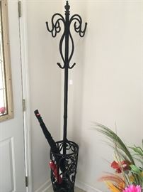 A really nice wrought-iron umbrella stand.