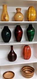 Woodturning bowls and Vases All Shapes and Sizes Signed and Dated By Canadian Artist Dr. Bruce Forrest