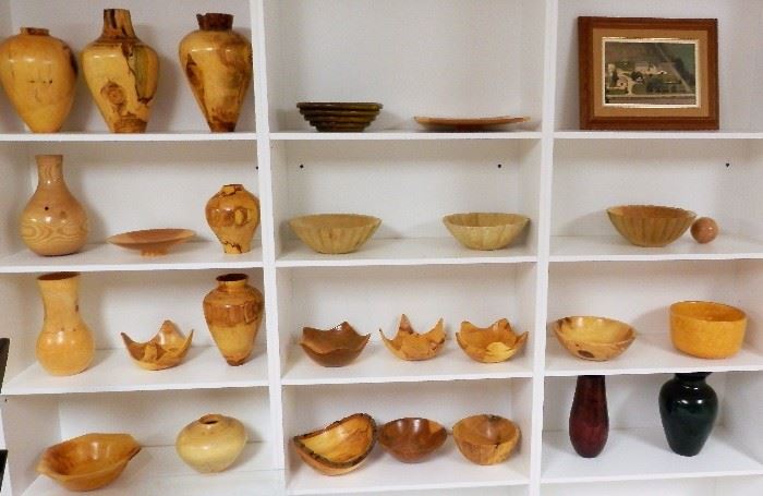 Woodturning bowls and Vases All Shapes and Sizes Signed and Dated By Canadian Artist Dr. Bruce Forrest