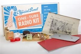Offical Boy Scout One-Tube Radio Kit with Original Box