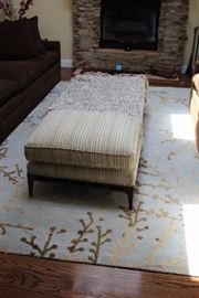 Upholstered Seating Stool and Rug