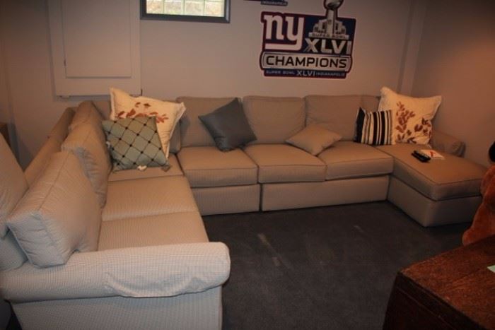 Sectional and Decorative Pillows and Super Bowl