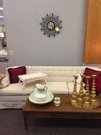 here's our 1960's section (uh oh--how did the old bowl and pitcher get there?)