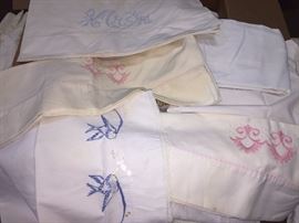 gorgeous embroidered linens