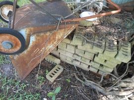 Bricks & wheel barrow