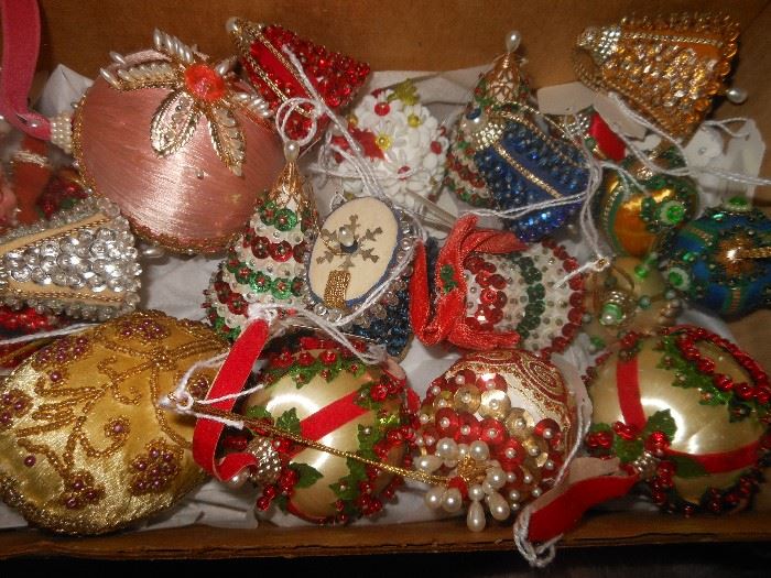 Beaded vintage ornaments