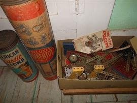 Tinkertoys, Erector set pieces, American plastic bricks