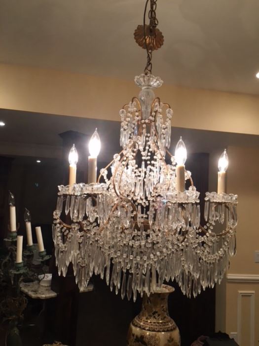 Beautiful vintage crystal chandelier 