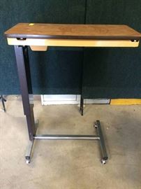 Mobile Height Adjustible Great For Home Office Laptop Computer Use or Overbed Workstation Joerns Automatic Overbed Table with Accessory Drawer and Mirror Vanity
