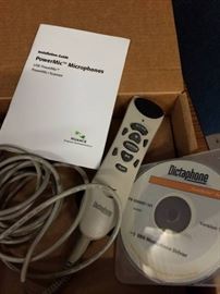 Nuance Dictaphone 0PSHM01-006 PowerMic USB Microphone with Barcode Scanner, CD & Installation Guide - Excellent Condition Possibly New
