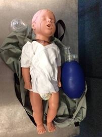 Retails New $500 6-9 Month Infant CPR Manikin Practice Baby Resuscitation Life Saving Teaching Tool with Carry Bag - Excellent Condition!

