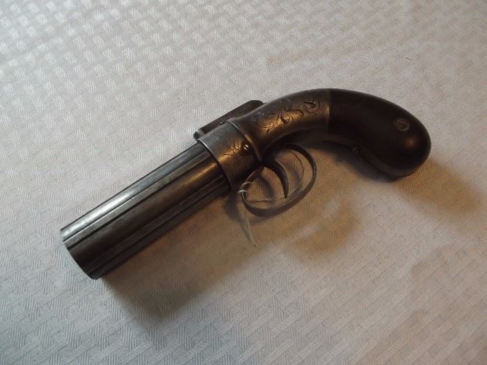 Allen and Thurber  Pepperbox , dated 1837 , .31 Caliber percussion pistol.