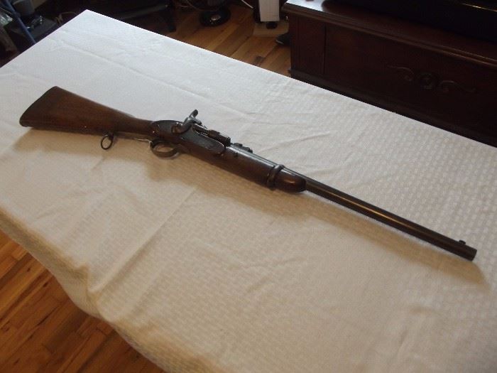 Full right view of Enfield Rifle. Nice piece of history. 