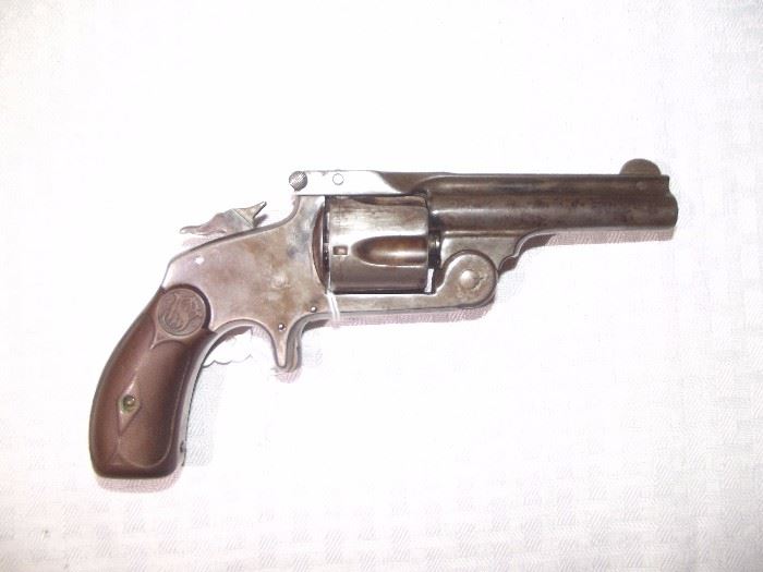 Right view of Smith and Wesson revolver. 