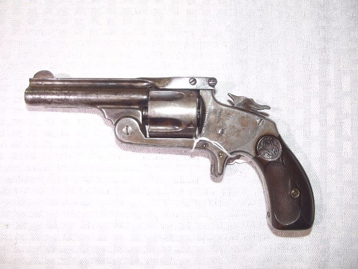 Smith and Wesson .38 Caliber revolver , Break top design, late 1800's , good mechanical shape.
