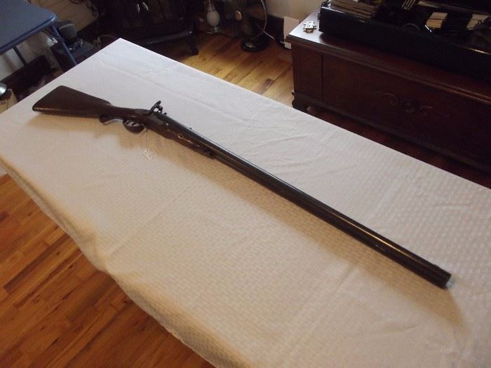 Unknown make , Percussion Muzzleloader shotgun, likely 12 Gauge . 