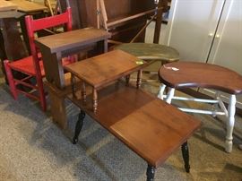 Side table and stools