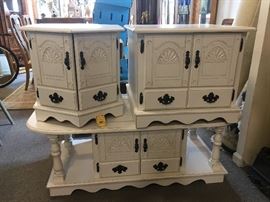 Coffee table and 2 side tables