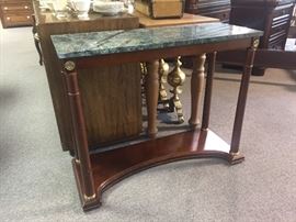 Side table with granite top