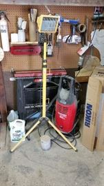 Free Standing Shop Light and Pressure Washer