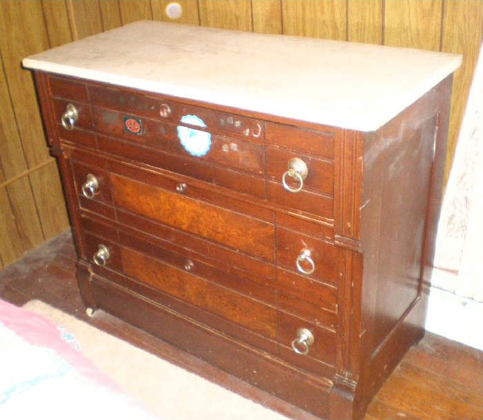 3 Drawer Chest with marble top.