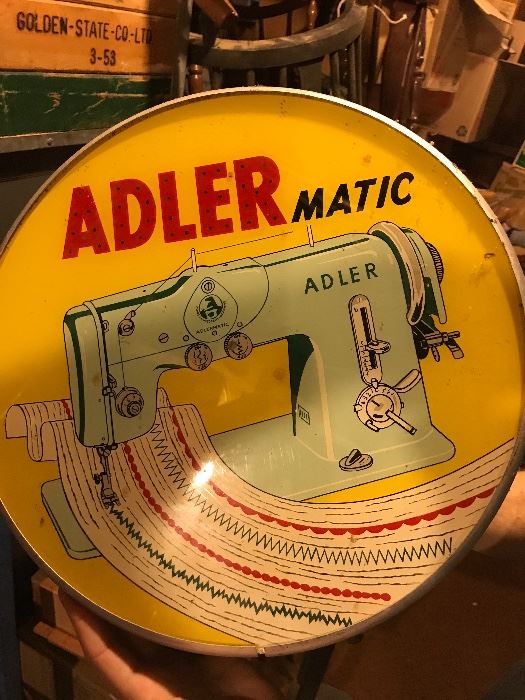 Rare Adler advertising sewing light