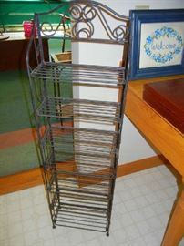 Metal Stand with Fold-up Shelves