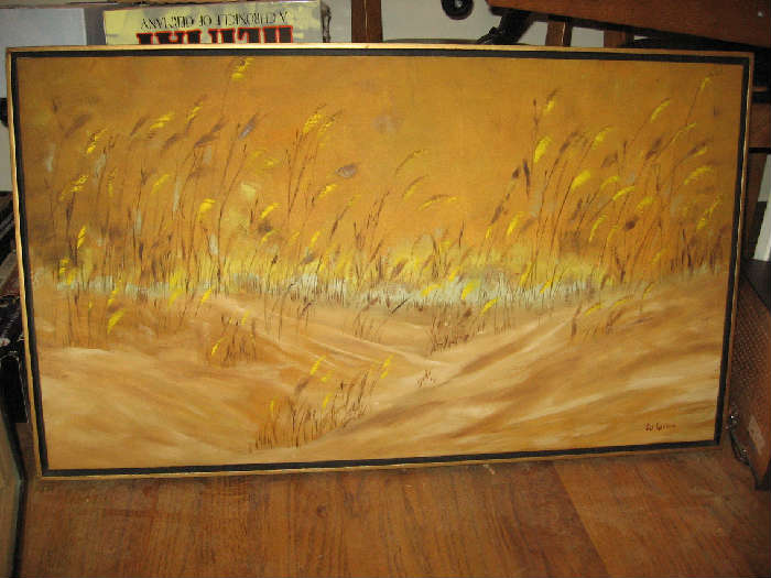 D. L. Cannon, beach grass, 36 X 21 inches, original oil