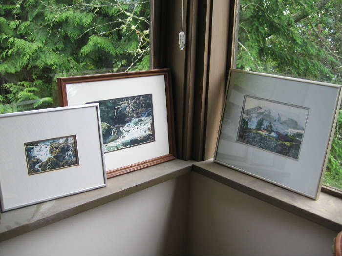 Doug Kyes of Renton, small nicely framed watercolors