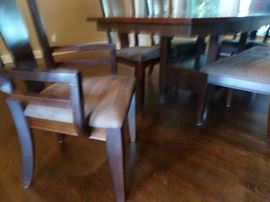 Dining room table and 6 chairs neutral colors