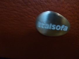 Italian Leather orange sectional