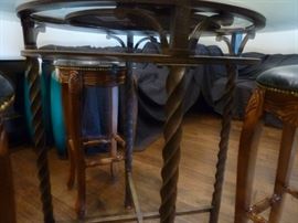 Bistro set with 3 stools