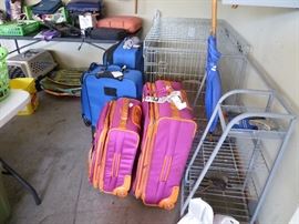 Luggage, dog crate, shelving and more
