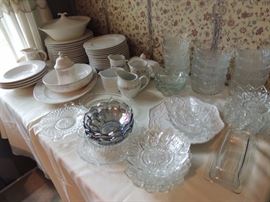 glassware and china