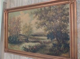 oil on canvas original to the estate