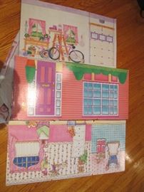 1970's Barbie house. Next picture is the pink plastic framing to hold up the walls. Almost complete.