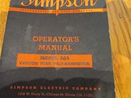 Simpson vacuum tube volt-ohm meter.