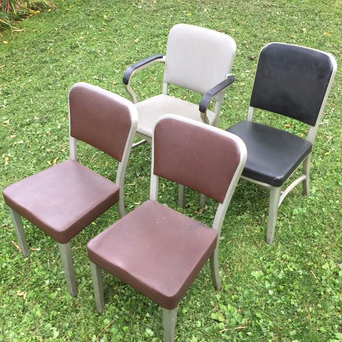 4 vintage Good Form aluminum chairs