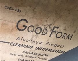 MATCHING SET OF FIVE - vintage Good Form aluminum chairs