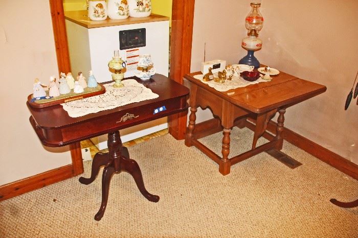 DUNCAN PHYFE TABLE and DROP LEAF TABLE
