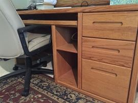 Oak Desk with office chair