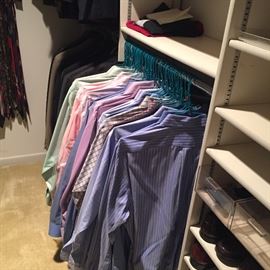 Men's dress shirts - size 16 - 33/34 length and sweaters - size large, shoes size 10 - extensive collection - excellent condition!