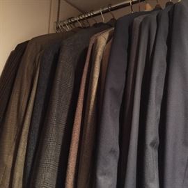 Men's suits and Sport Coats - excellent condition:  jackets - size 42 - 44 long and pants 32-36 waist size, suits, sport coats, dress slacks and more available - extensive collection!