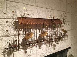 copper and brass wall art