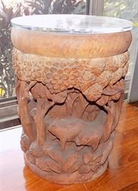 MHE005 Another Hand Carved Wooden Side Table