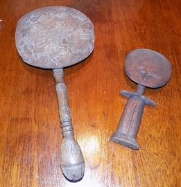 MHE039 Vintage Wooden Oceania/African Paddles